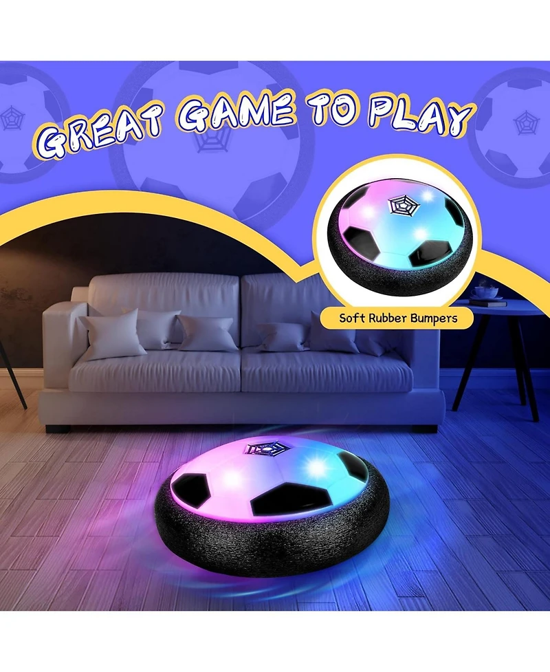 HopeRock Hover Soccer Ball Toys Old Boys Girls, Indoor and Outdoor Creative Toys for Toddlers with Foam Bumper