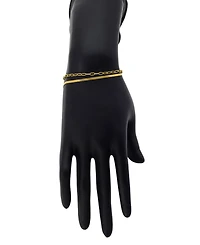 Unwritten x Moda Sport Waterproof Paperclip and Herringbone Chain Layered Bracelet