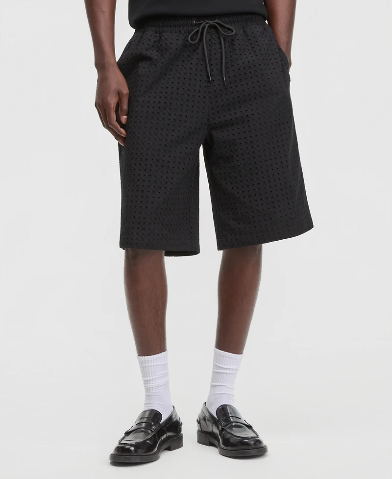 Mode of One Men's Eyelet 11" Drawstring Shorts, Macy's Exclusive
