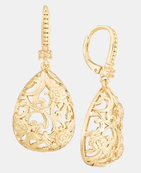lonna & lilly Puffy Filigree Drop Earrings