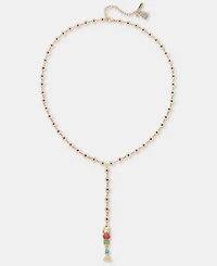 lonna & lilly Bead Fish Lariat Necklace, 24" + 3" extender