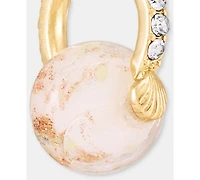 lonna & lilly Murano Glass Charm Pave Hoop Earrings
