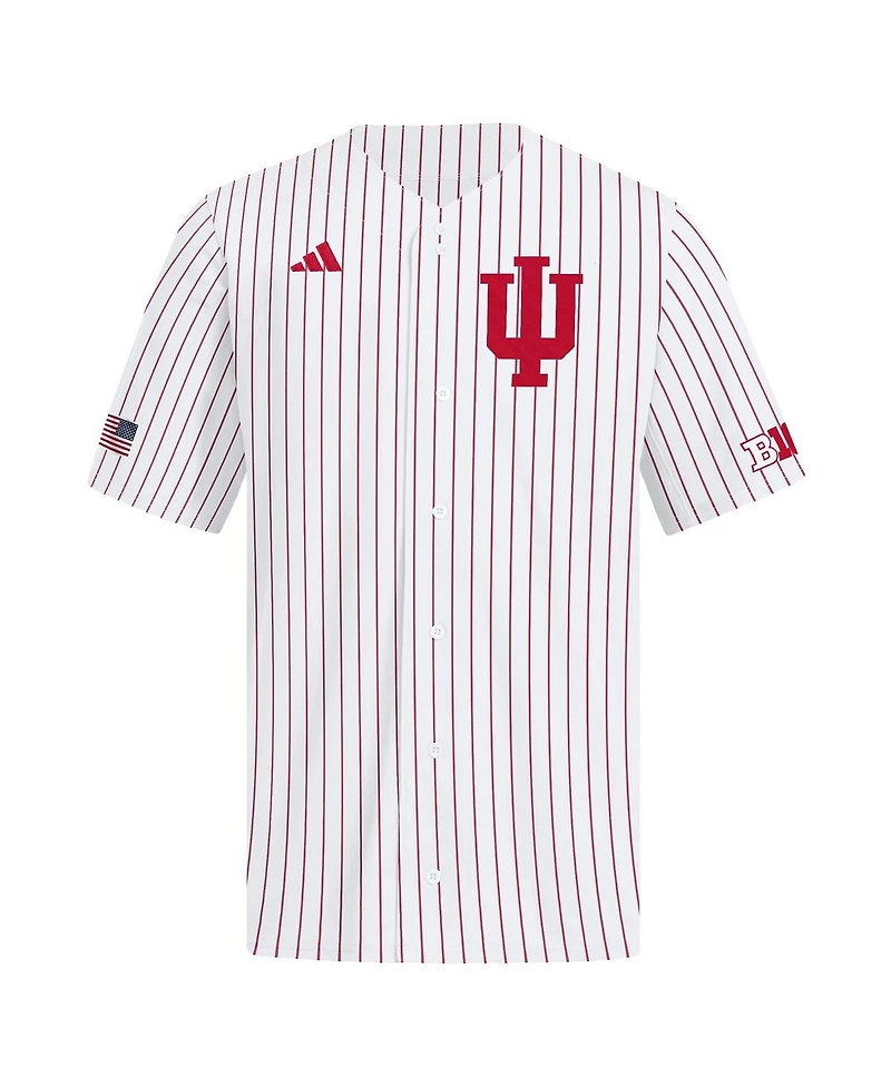 Adidas Men's White Indiana Hoosiers Home Replica Baseball Jersey