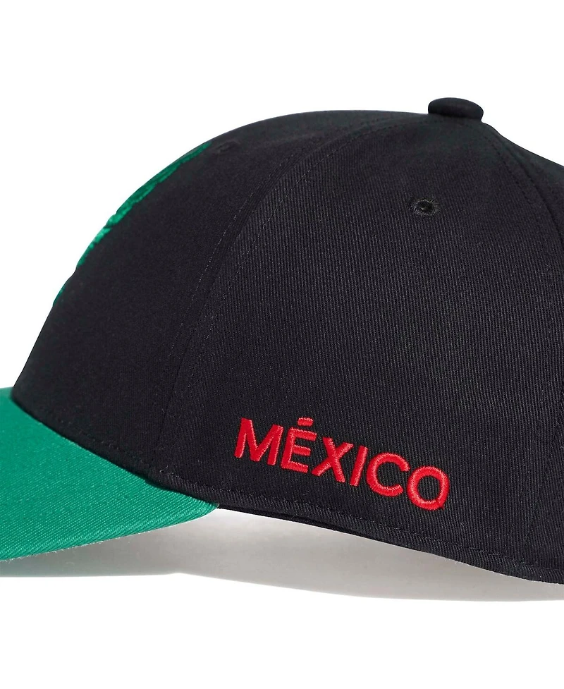 Adidas Men's and Women's Black/Green Mexico National Team Eagle Baseball Adjustable Hat