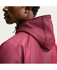 Nike Men's Red Usmnt 2026 Anthem Mesh Dri-fit Full-Zip Hooded Jacket