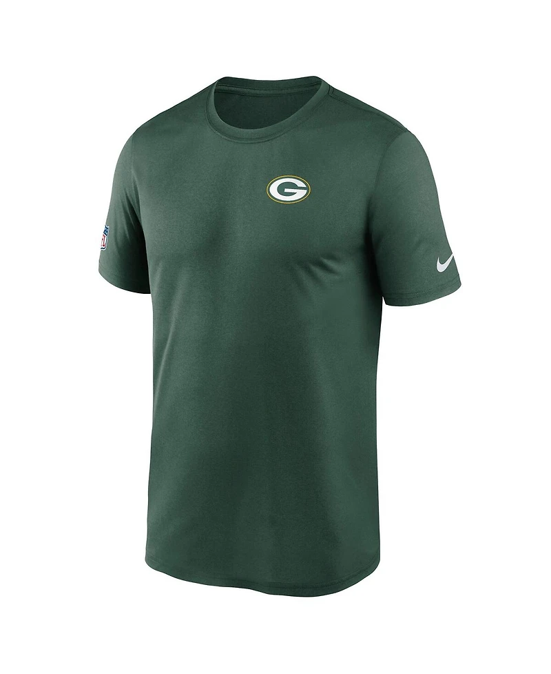 Nike Men's Green Bay Packers Sideline Legend Small Logo Dri-fit T-Shirt