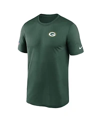 Nike Men's Green Bay Packers Sideline Legend Small Logo Dri-fit T-Shirt