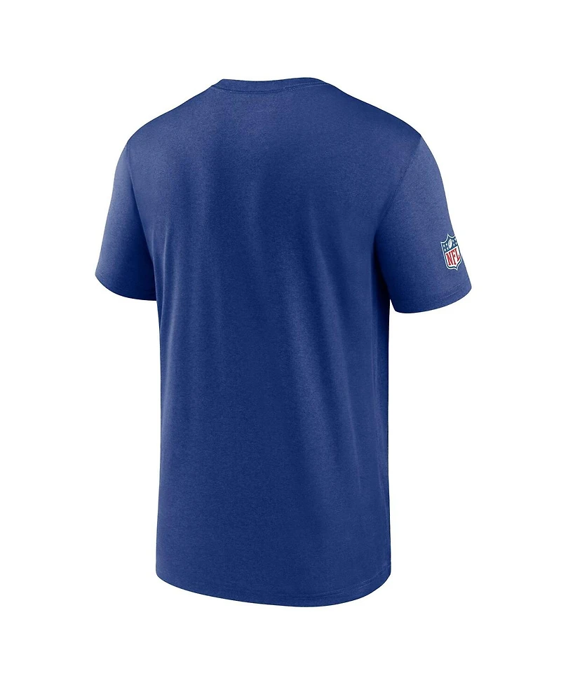 Nike Men's Royal New York Giants Sideline Legend Small Logo Dri-fit T-Shirt