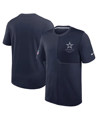 Nike Men's Navy Dallas Cowboys Sideline Uv Dri-fit Coaches T-Shirt