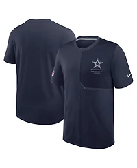 Nike Men's Navy Dallas Cowboys Sideline Uv Dri-fit Coaches T-Shirt