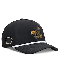 Nike Men's and Women's Black Iowa Hawkeyes 2026 Basketball Refresh 5-Panel Rope Rise Hat