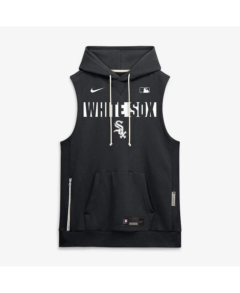 Nike Men's Black Chicago White Sox Authentic Collection Standard Issue Dri-fit Sleeveless Hoodie