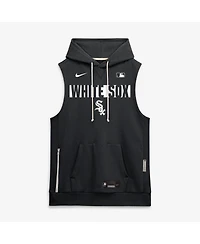 Nike Men's Black Chicago White Sox Authentic Collection Standard Issue Dri-fit Sleeveless Hoodie