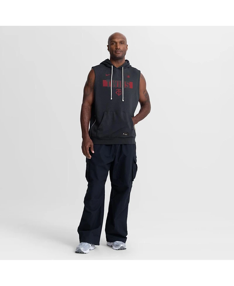 Nike Men's Navy Minnesota Twins Authentic Collection Standard Issue Dri-fit Sleeveless Hoodie