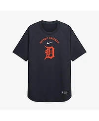 Nike Men's Navy Detroit Tigers Authentic Collection Batting Practice Pre-Game Raglan Dri-fit T-Shirt