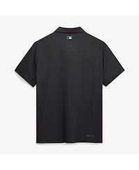Nike Men's Black Miami Marlins Authentic Collection Striped Victory Dri-fit Polo Shirt