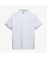 Nike Men's White Baltimore Orioles Authentic Collection Striped Victory Dri-fit Polo Shirt