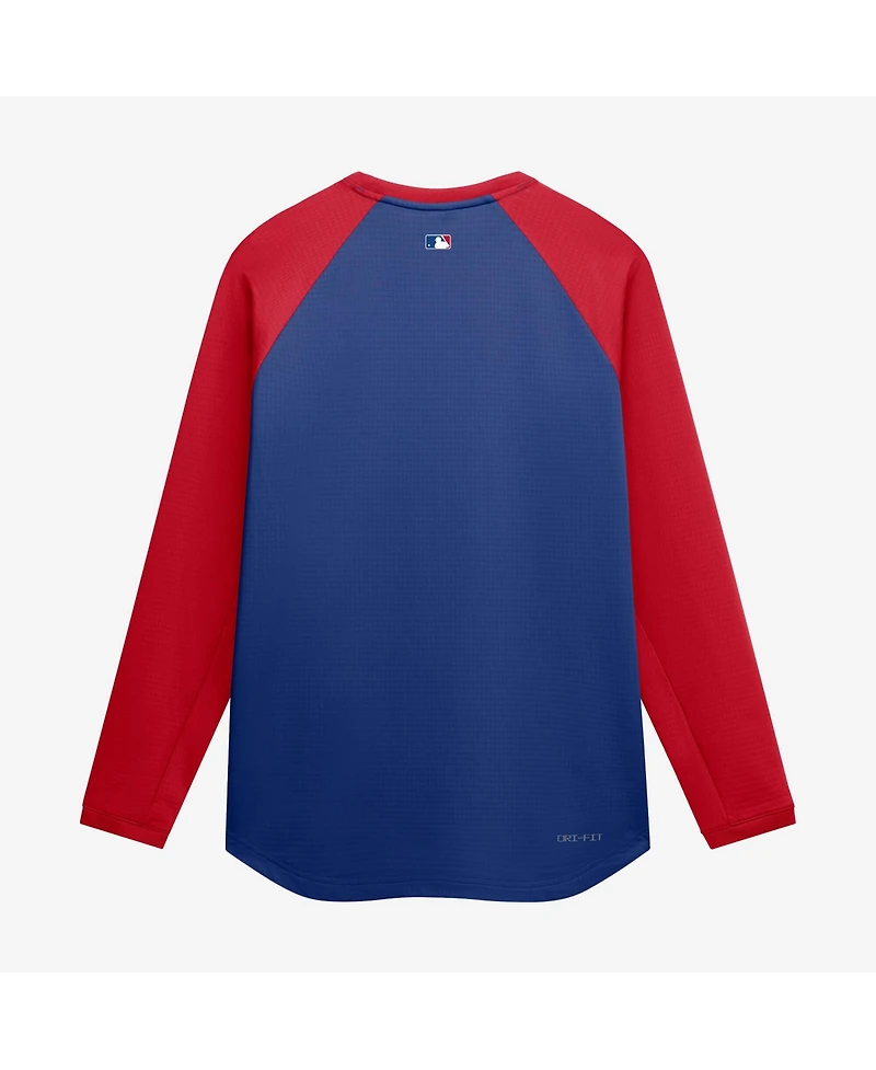 Nike Men's Royal Philadelphia Phillies Authentic Collection Raglan Dri-fit Sweatshirt