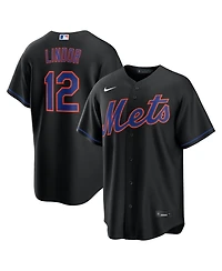 Nike Men's Francisco Lindor Black New York Mets Alternate Replica Jersey