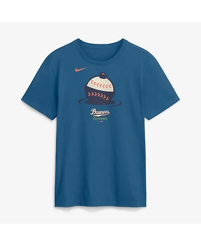 Nike Men's Blue Milwaukee Brewers 2026 City Connect Large Logo T-Shirt