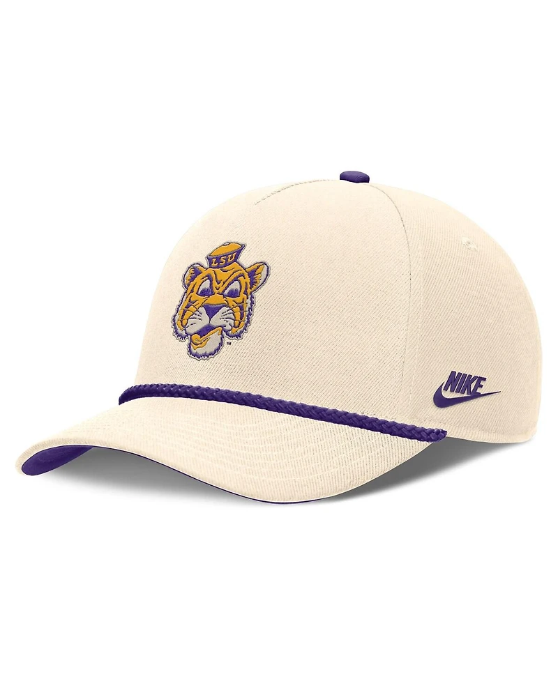 Nike Men's and Women's Natural Lsu Tigers Legacy Vintage Rope Rise Adjustable Hat