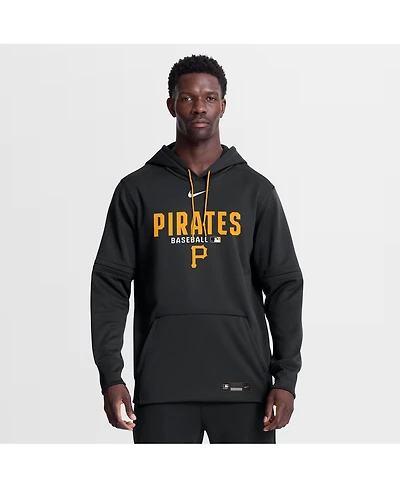 Nike Men's Black Pittsburgh Pirates Authentic Collection Therma-fit Hoodie