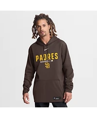 Nike Men's Brown San Diego Padres Authentic Collection Therma-fit Hoodie