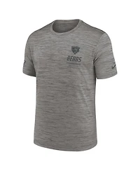 Nike Men's Gray Chicago Bears Sideline Double Covered Dri-fit Velocity T-Shirt