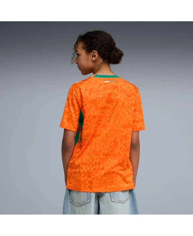 Puma Big Boys and Girls Orange Ivory Coast National Team 2026 Home Replica Jersey