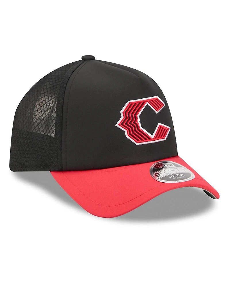 New Era Men's Black/Red Cincinnati Reds 2026 City Connect Apex 9FORTY Adjustable Hat