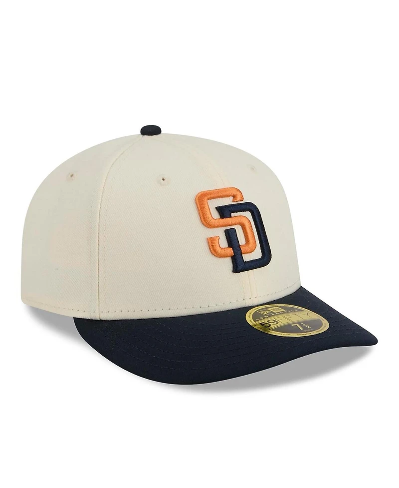 New Era Men's Cream/Obsidian San Diego Padres 2026 City Connect Low Profile 59FIFTY Fitted Hat