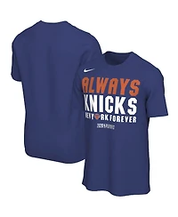 Nike Men's and Women's Blue New York Knicks 2026 Nba Playoffs Mantra T-Shirt