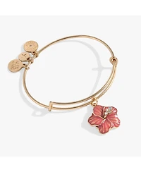 Alex and Ani Hibiscus Charm Bangle