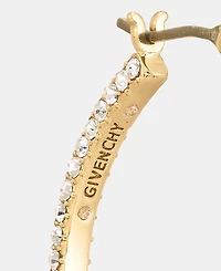 Givenchy Small Pave Hoop Earrings, 1"