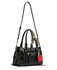 Madden Girl Vander Medium Scarf Detail Bowler Handbag