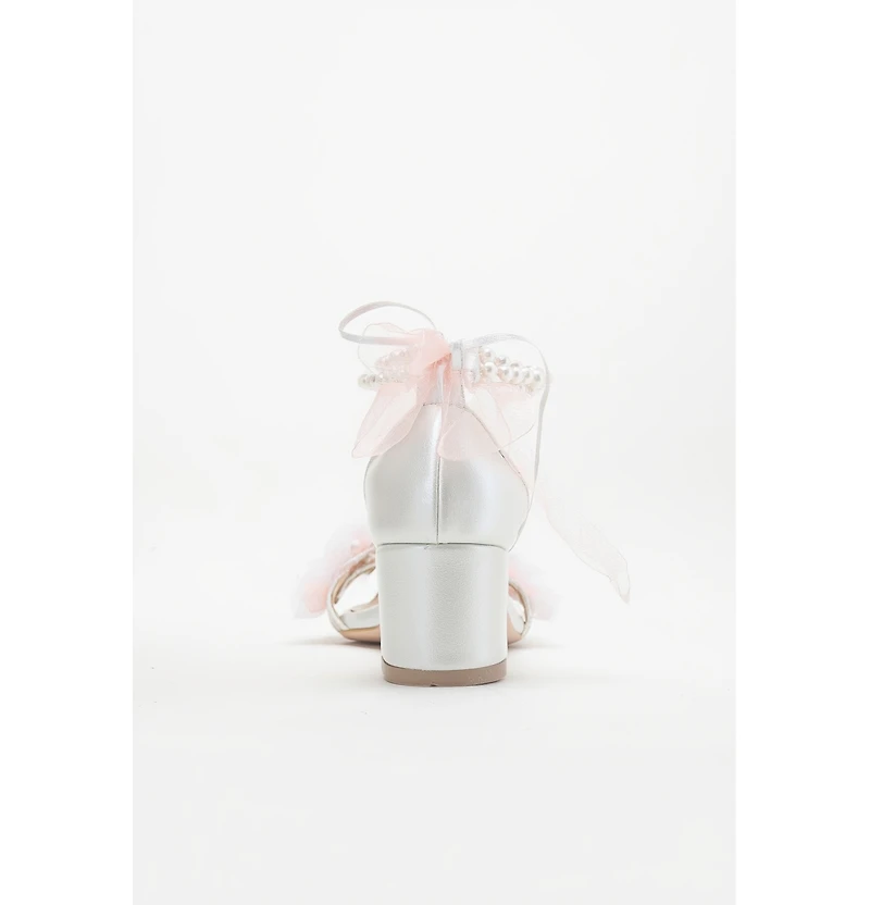 Forever & Always Shoes Women's Moana Lace Bridal Low Heel Sandals