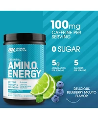 Optimum Nutrition, Essential Amino Energy, Powder, Blueberry Mojito, 30 Servings