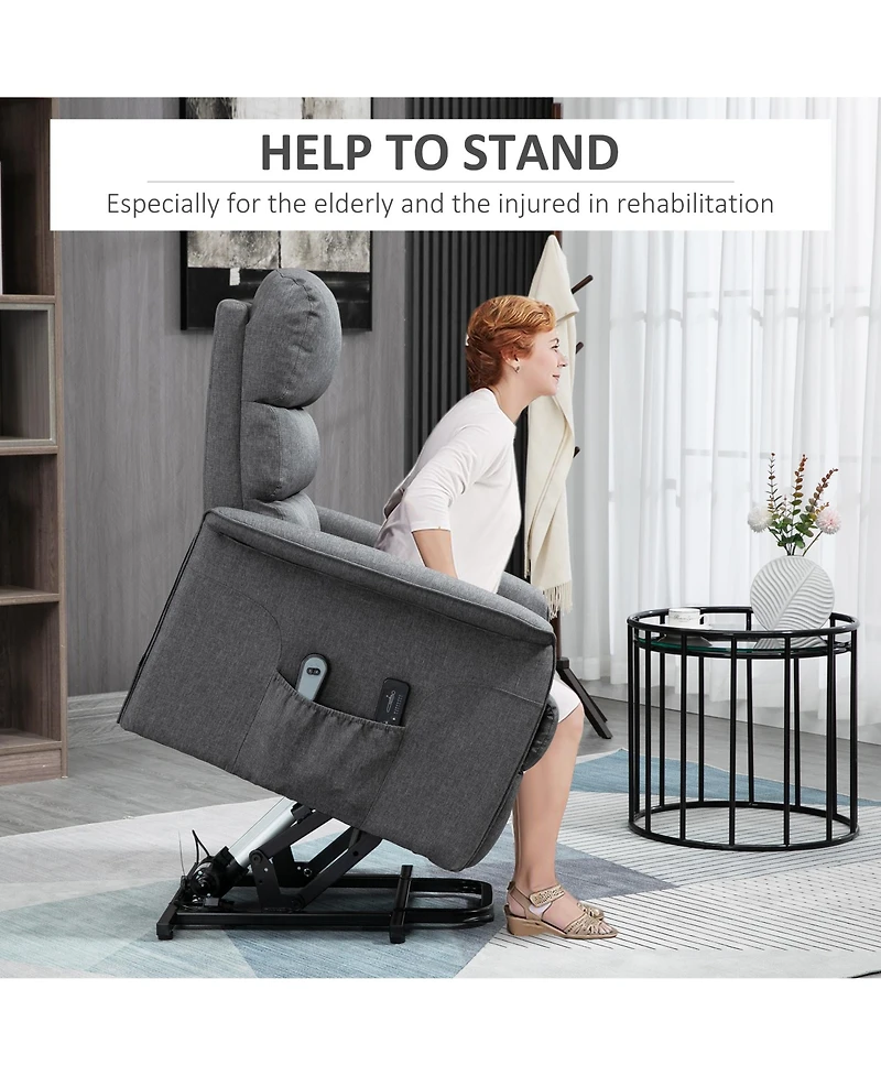 Boyel Living Electric Power Lift Recliner Chair for Elderly Fabric Chair with Remote Control