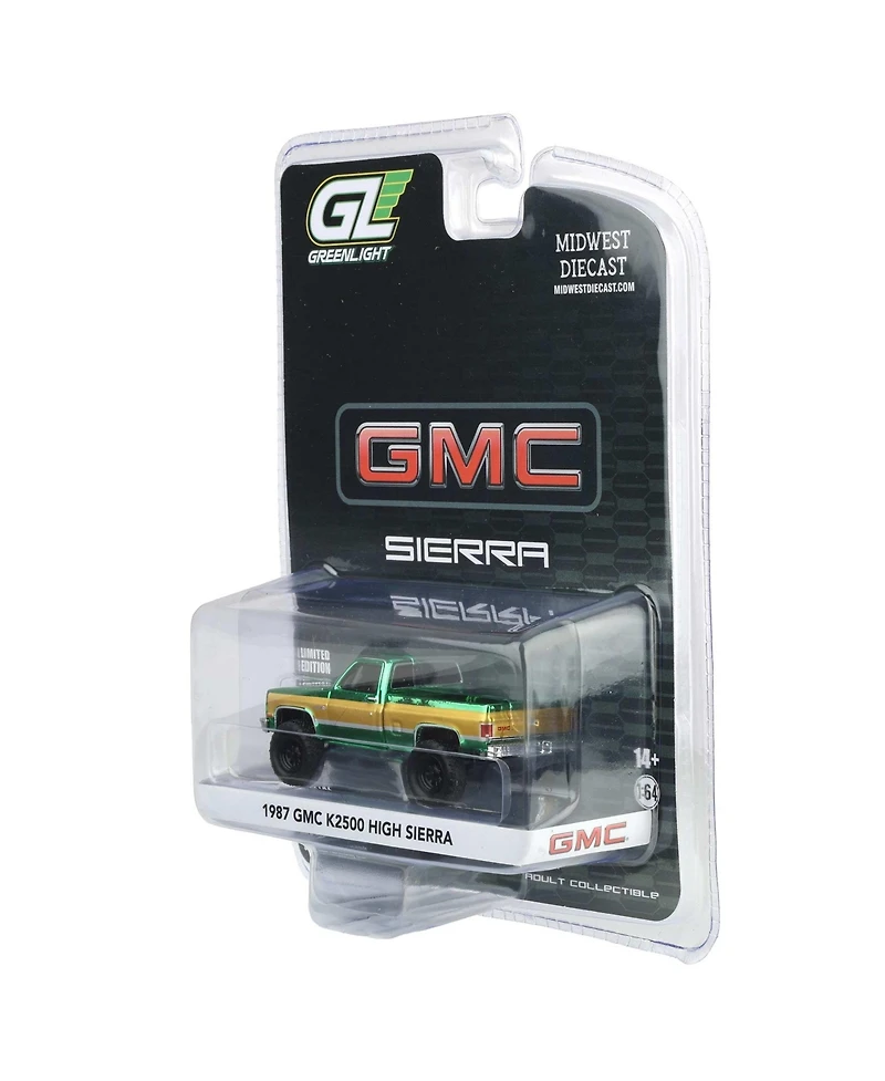 Greenlight Green Chrome Chase 1/64 1987 Gmc K2500 High Sierra Lifted Dealer Exclusive