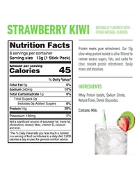 Isopure Protein Water Stickpacks Strawberry Kiwi, 6 Count