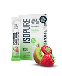 Isopure Protein Water Stickpacks Strawberry Kiwi, 6 Count