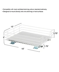 Household Essentials Glidez 1-Tier Steel Pull-Out Cabinet Organizer