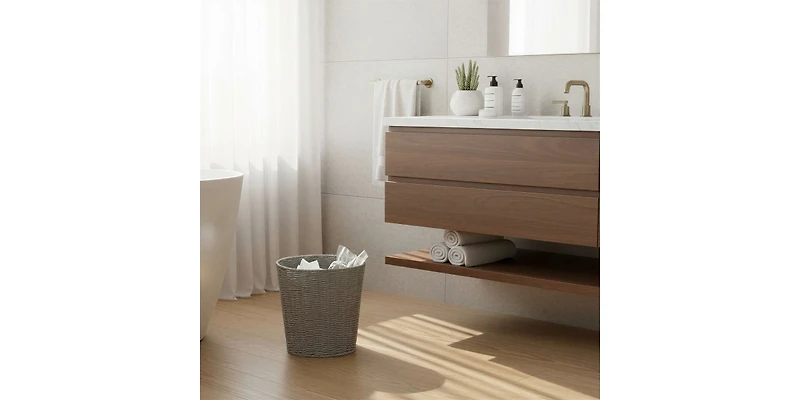 Household Essentials Seagrass Wicker Waste Basket