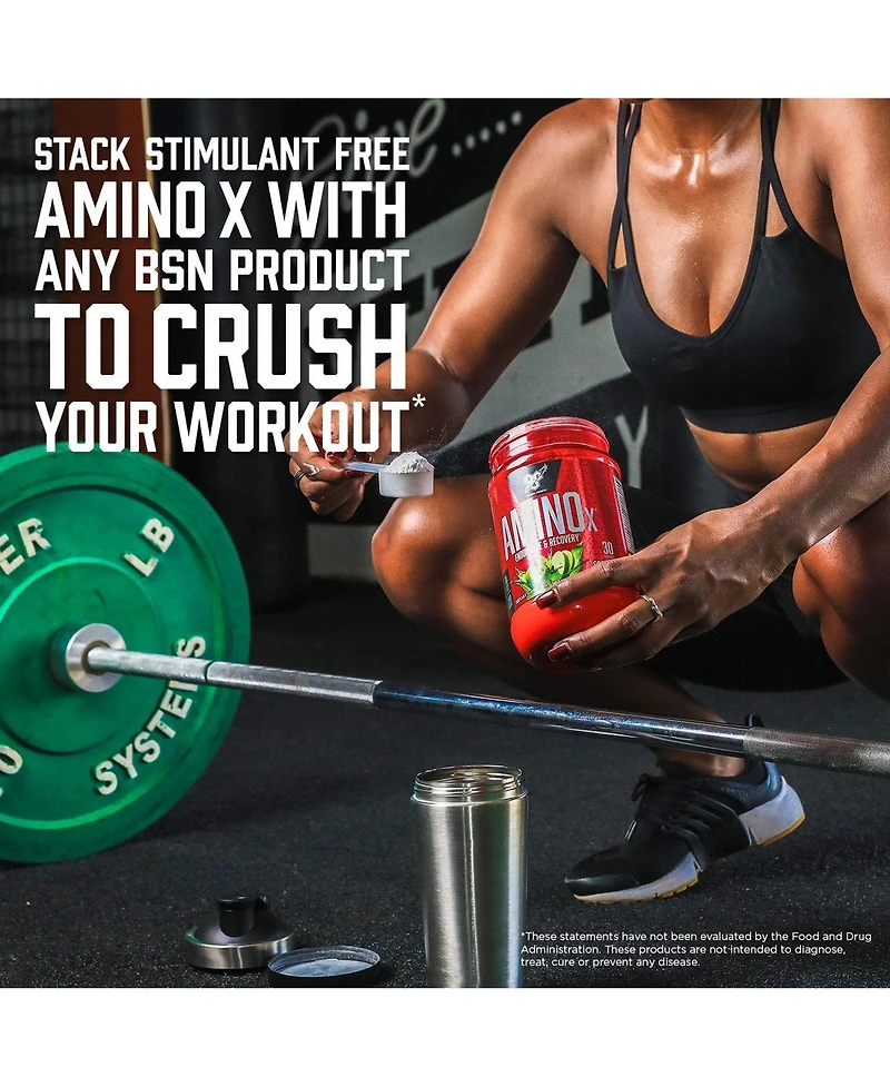 Bsn Amino X Muscle Recovery and Endurance Powder with BCAAs, 10 Grams of Amino Acids, Keto Friendly, Caffeine Free, Flavor: Fruit Punch, 70 servings