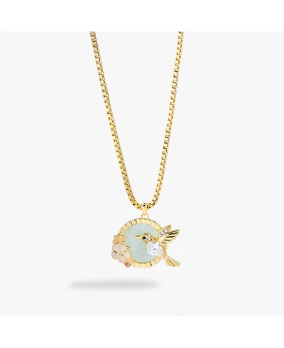Alex and Ani Hummingbird Gemstone Pendant Necklace