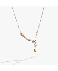 Alex and Ani Champagne Pearl and Crystal Pendant Necklace