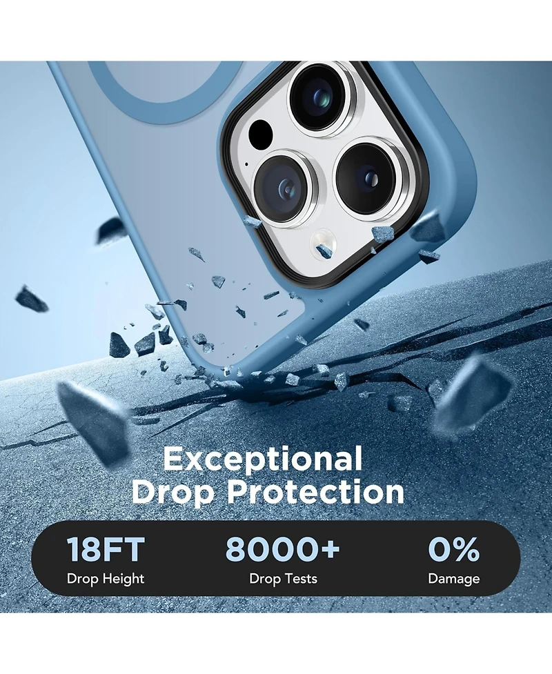Gonez Magnetic for iPhone 15 Pro Max Case,Compatible with MagSafe Slim Translucent Matte Back Shockproof Phone Protective Case