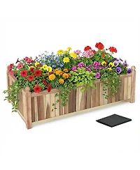 Gouun Acacia Wood Planter Box with Detachable Bottom Panel