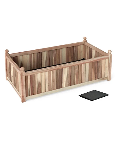 Gouun Acacia Wood Planter Box with Detachable Bottom Panel