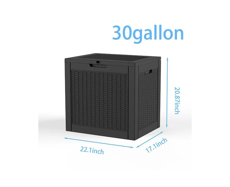 sumyeg 30 Gallon Waterproof Resin Outdoor Storage Deck Box